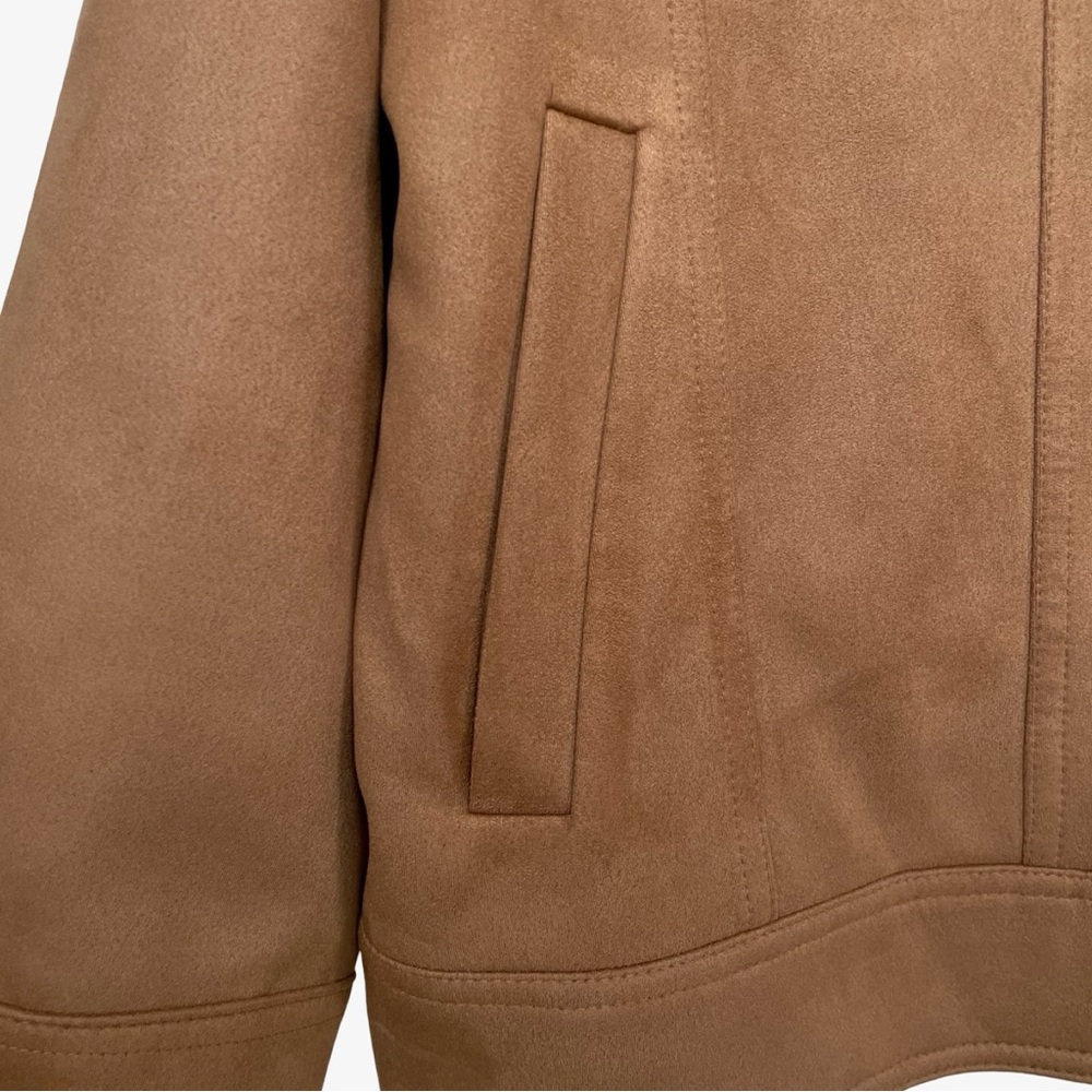 Anthropologie Maeve Faux-Suede Trucker Jacket Honey XL NWT - Picture 6 of 16